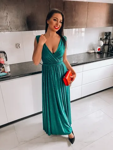 Pikk roheline kleit DANA Collection